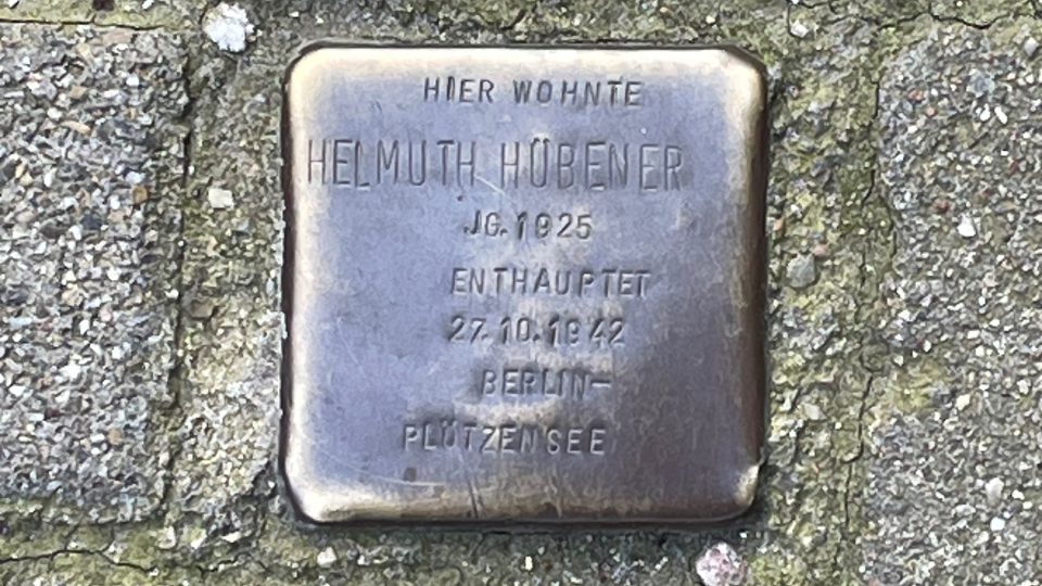 Stolperstein-Helmuth-Hubener